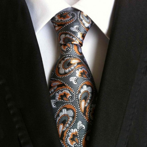 Vintage Men's Suits Necktie Polyester Silk