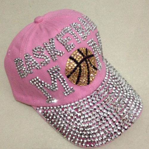 Rhinestone Hat Cotton Snapback Cap