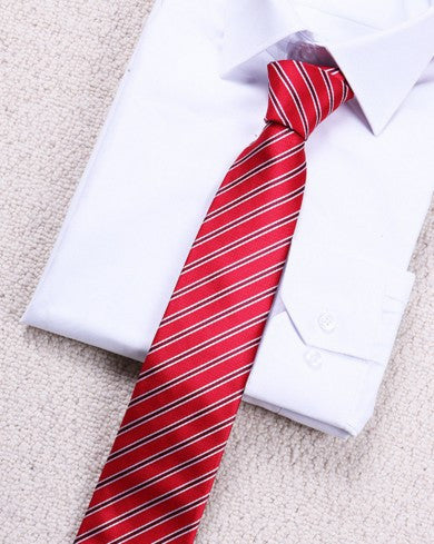 Classic Men Tie Stripe Dot Solid Grid